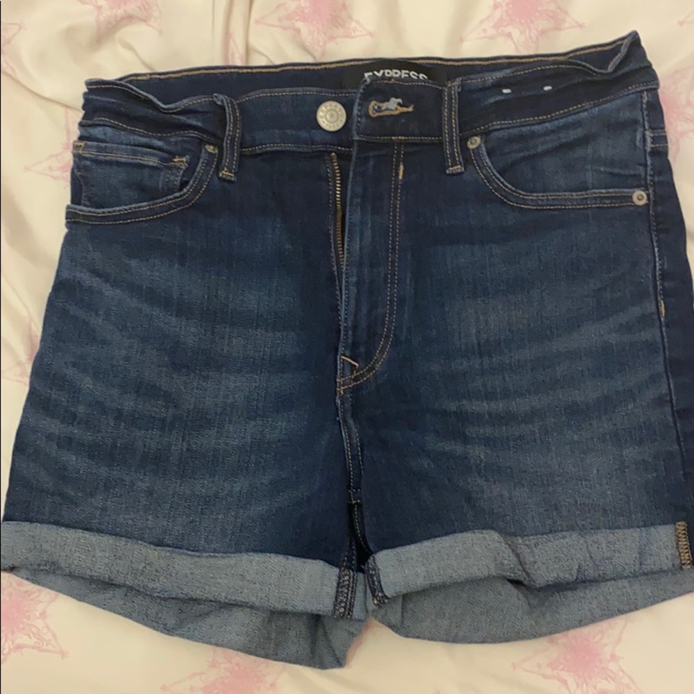 Express midi high rise shorts